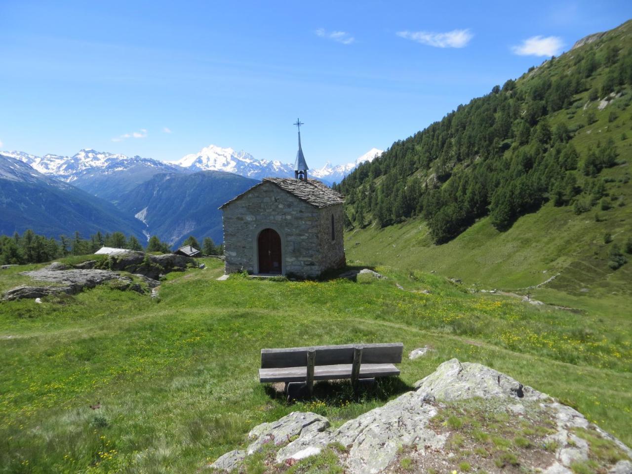 Ferienwohnung Bergquell Haus D Blatten bei Naters Exterior foto