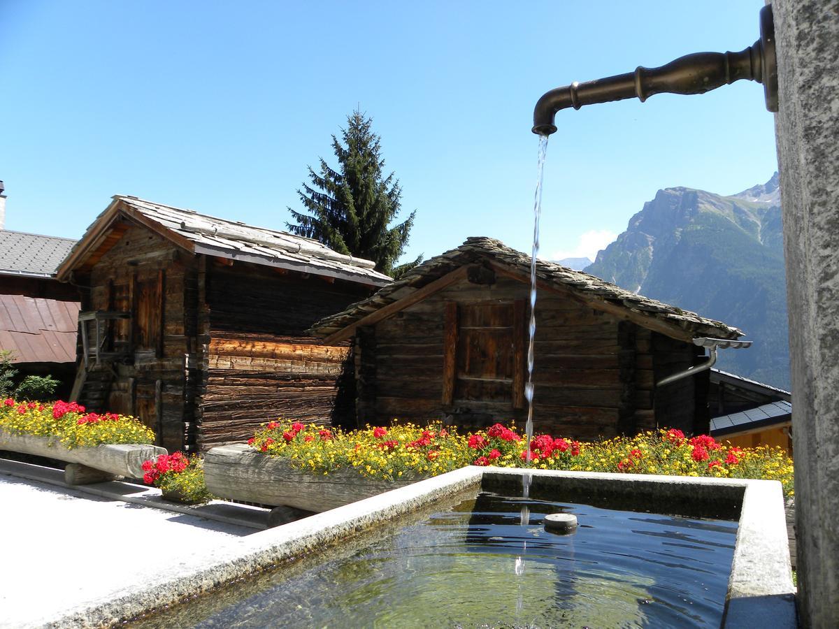 Ferienwohnung Bergquell Haus D Blatten bei Naters Exterior foto